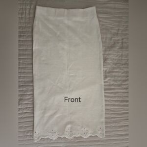 EMBROIDERED STRETCH KNIT SKIRT